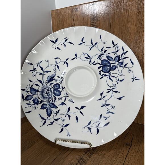 White Other - blue and white porcelain Plate Chip Dip Blue Onion Appetizer Plate